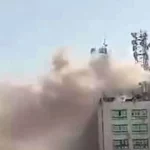 آتش سوزی مرکز مخابراتی قاهره