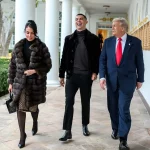 جورجینا رودریگز با استایل جذاب  در دفتر کار ترامپ/ تصاویر